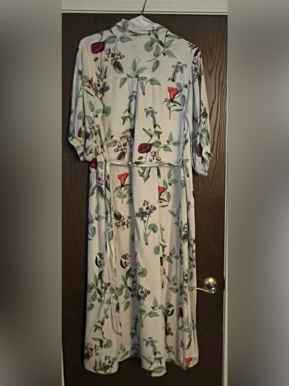 Anthropologie Maeve Mona Linen Maxi Shirtdress size Petite Large - Picture 7 of 10